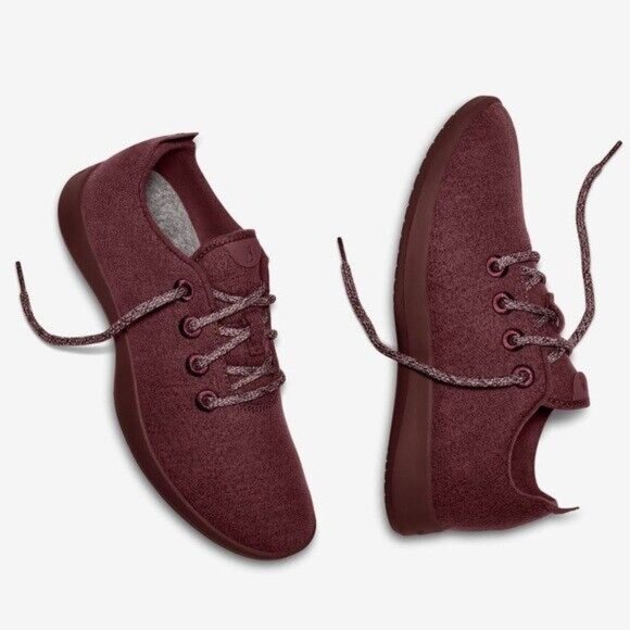 allbirds Shoes - Allbirds Wool Runners Maroon Tuke Jam Shoes Washable Wool Women's Size 8 H13505